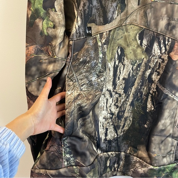 Under Armour Mens Storm Camo Hunting Clothes Hoodie Fleece Like Real Tree Size L - Picture 9 of 12